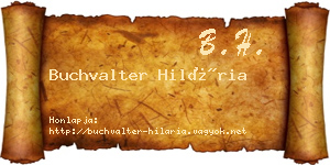 Buchvalter Hilária névjegykártya